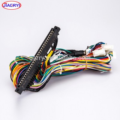 Arcade game machine wire harness color codes.Jamma PCB Board harness